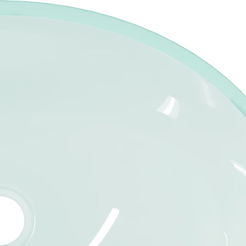 Metro Lane Adaryll 500mm L x 370mm W Glass Circular Sink, Blue