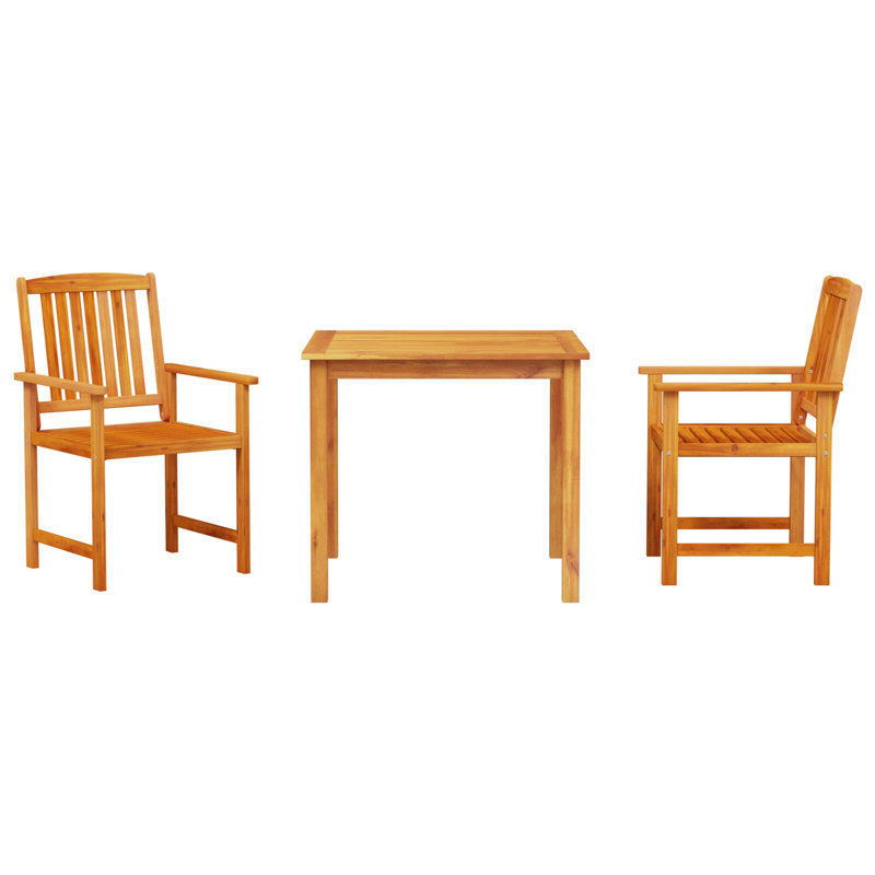 Ensemble de salle à manger de jardin 3 pièces vidaXL, H 39,5 po x l 33,5 po x P 33,5 po