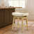 Linen Beige Seat / Wood Frame