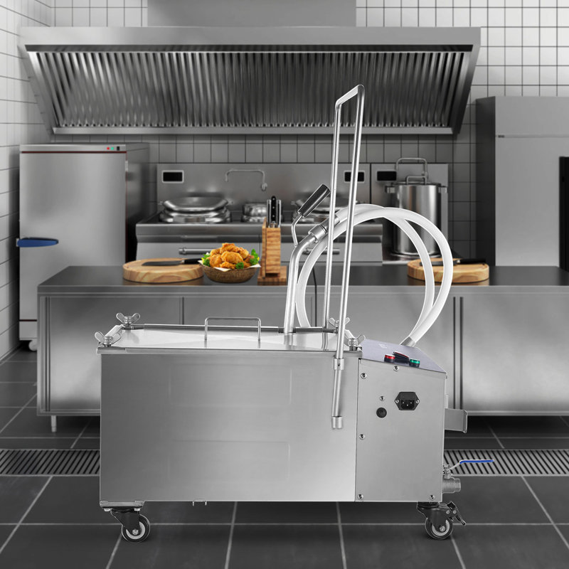 VEVOR Mobile Fryer Filter, 55L Oil Tank Capacity, Oil Filtration System, 31.5" H x 15.7" W x 26.2" D, 38L