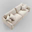 Canapé modulaire en chenille crème et blanc-2027839556