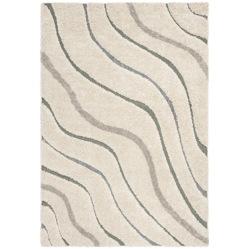 Esmeray Florida Shag Performance Abstract Rug, Rectangle 4' x 6'