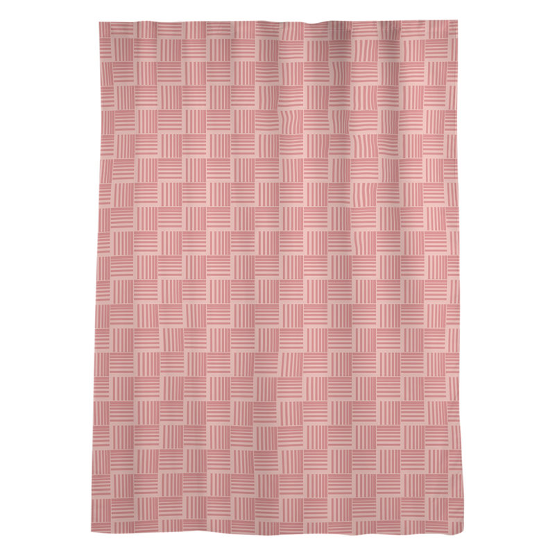 Panneau de rideau simple diaphane avec passe-tringle classique, Rouge
