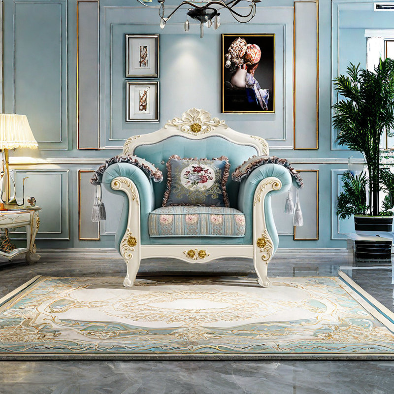 Chaise luxueuse en tissu européen