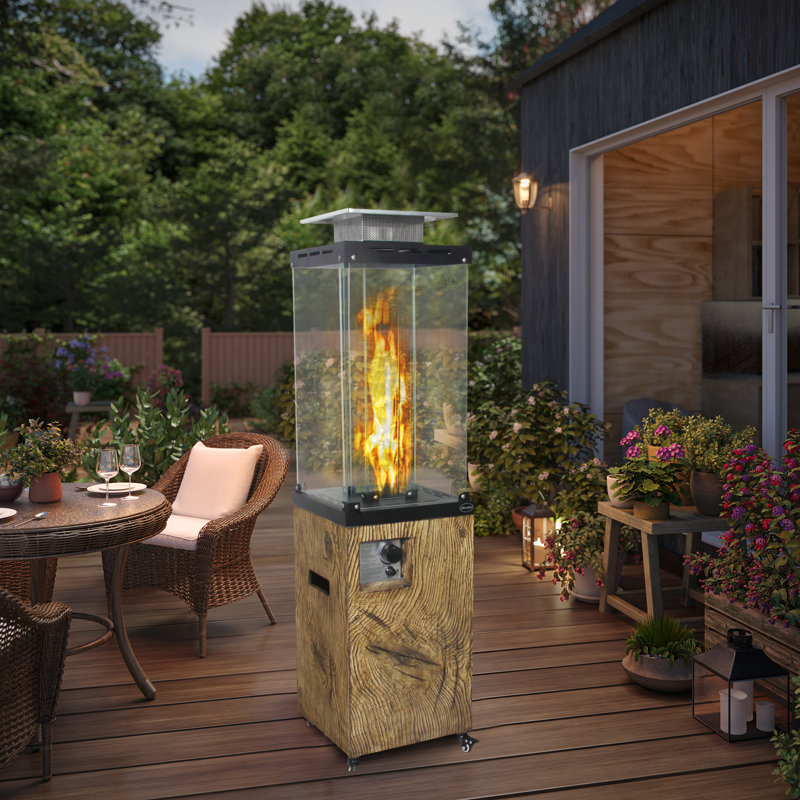 Chauffe-terrasse au propane 41 000 BTU, Acier Inoxydable