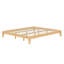Base de lit plateforme en bois de bambou sec massif avec support en lattes de bois-277174142