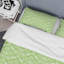 Damas vert - ensemble de housse de couette abstrait - microfibre de polyester-163952564
