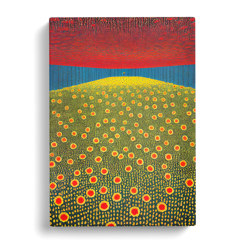 CAN-V0523-2876X Wildflowers Abstract - Wrapped Canvas Print, 76cm H x 50cm W x 3cm D