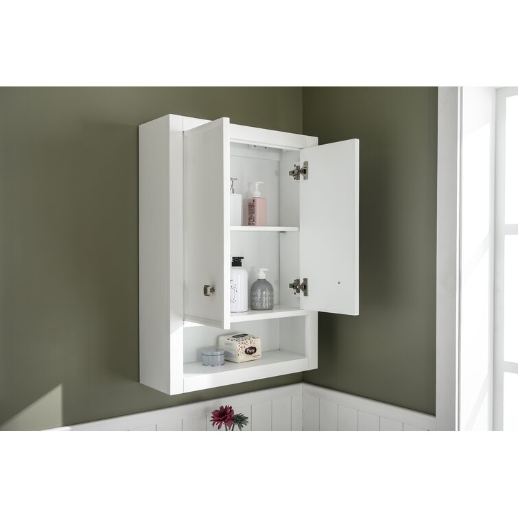 Manhattan 21.7 W x 31.9 H Cabinet Beachcrest Home Finish: Mystic Gray