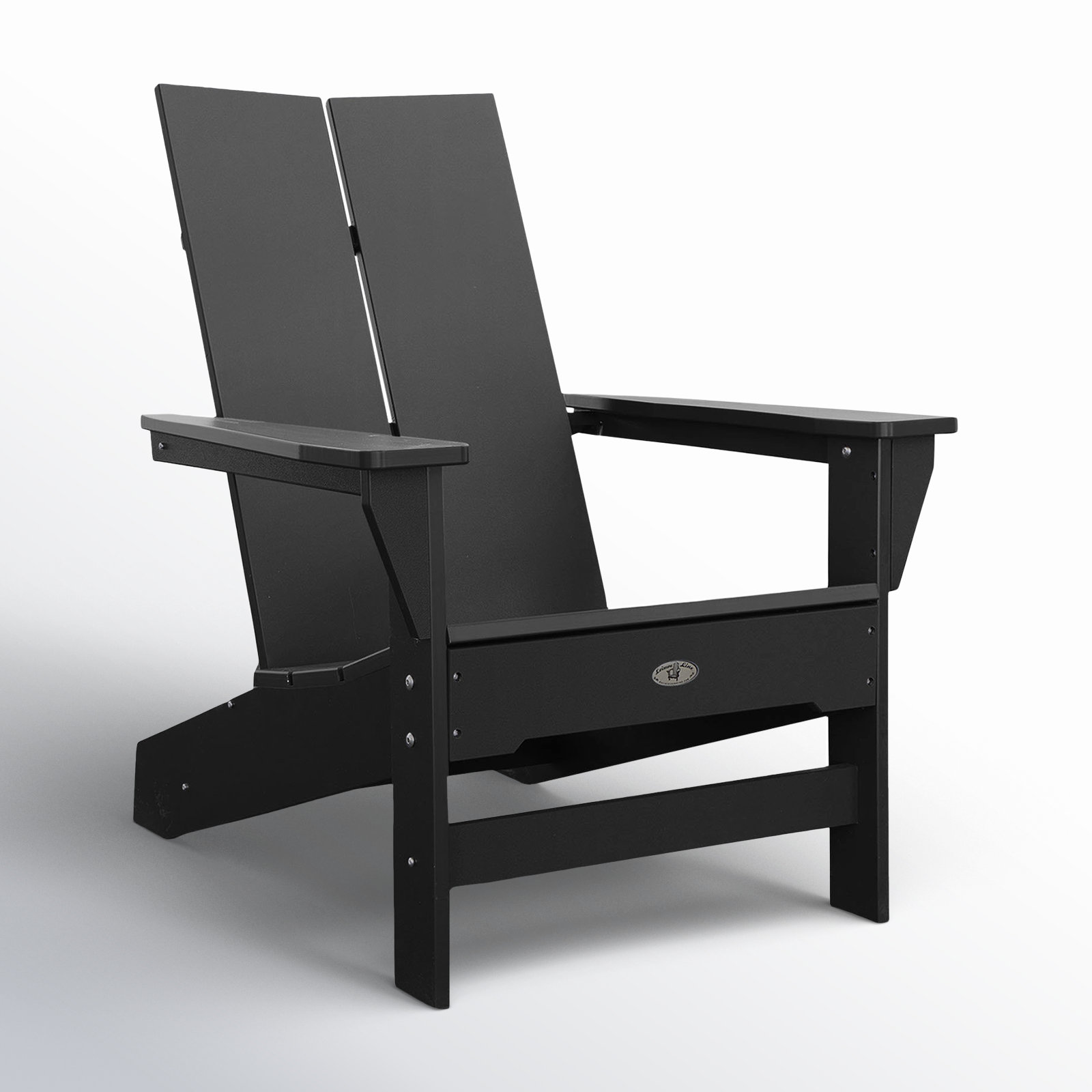 Catina Outdoor Adirondack Chair, Black