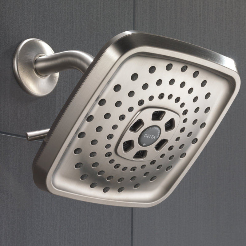Universal Showering Components Full/Standard Fixed Shower Head, Brilliance Stainless