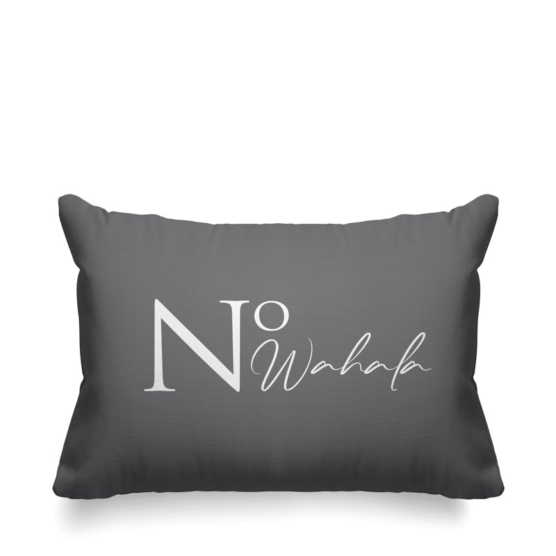 Housse et insert de coussin rectangulaire Aspire No Wahala, gris