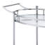 Chariot-bar Chloie en chrome transparent