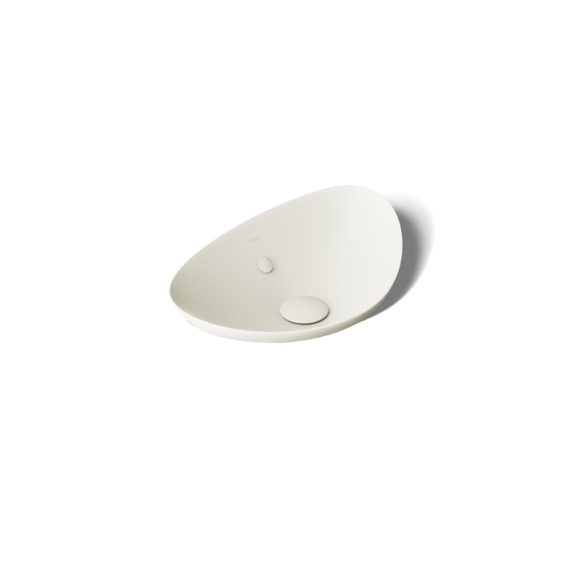 Veil® Ceramic Specialty Vessel Bathroom Sink with Overflow, Biscuit