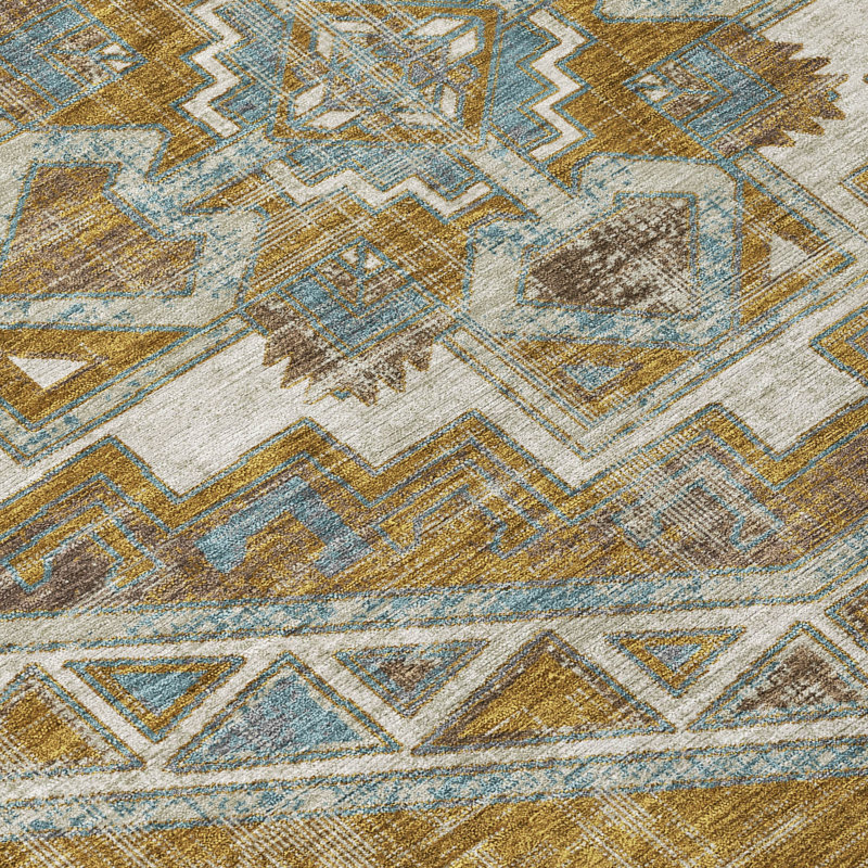 Machine Washable Indoor/Outdoor Chantille ACN2794 Global Rug, Walnut, 8' Round