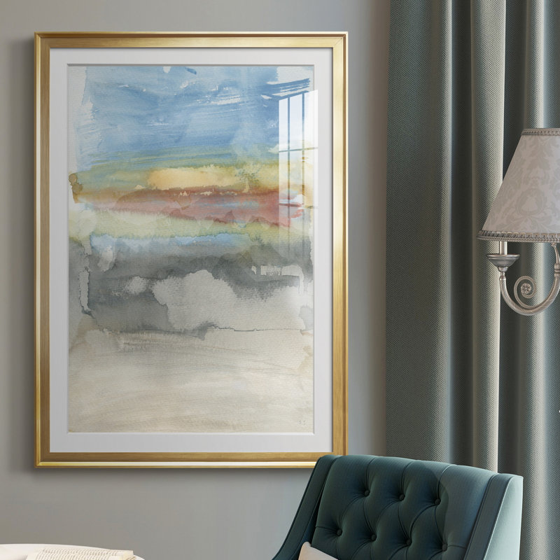 High Desert Sunset I - peinture encadrée, H 26,5 po x l 36,5 po x P 1,5 po, Or
