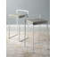 Ensemble de tabourets de bar contemporains empilables avec siège rembourré