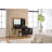 Modern Black Dressing Table With Large Mirror, 3 - Color Lighting, And Adjustable Side Cabinet, Offering Convenient Power Supply Stool Design Compact Lights, Drawer Storage, Built In Outlet, Ideal-1424332722