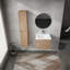 Meuble-lavabo mural 24 po avec lavabo et armoire latérale, portes à fermeture douce, armoire combinée (emballage KD)