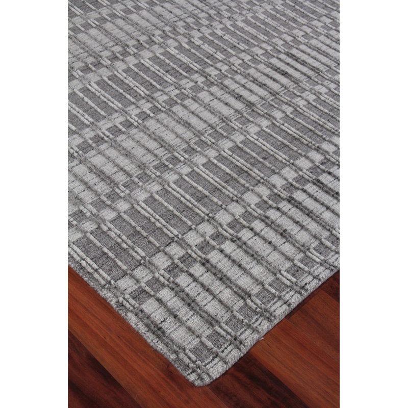 Provident Geometric Area Rug in Dark Gray, Rectangle 6' x 9'