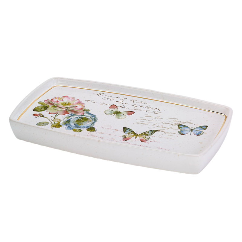 Butterfly Garden Bath Shower Tray
