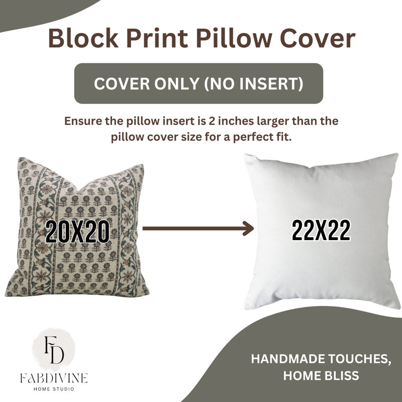 Housse de coussin Fabividine 16 x 16, Imprimé bloc gris / floral 1, Carré 16 po