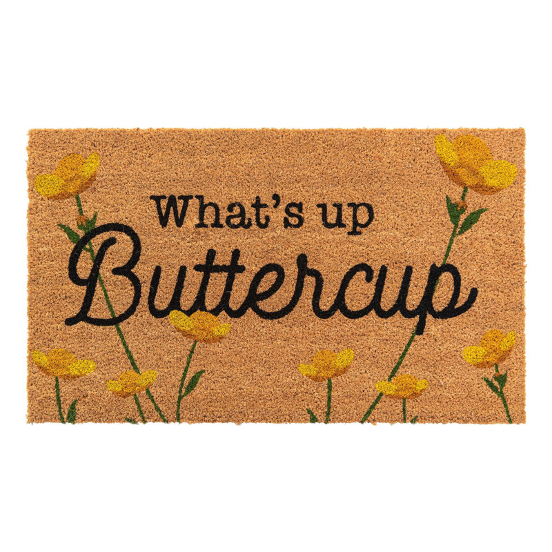 Non-Slip Floral Outdoor Doormat, Rectangle 1'6" x 2'6"