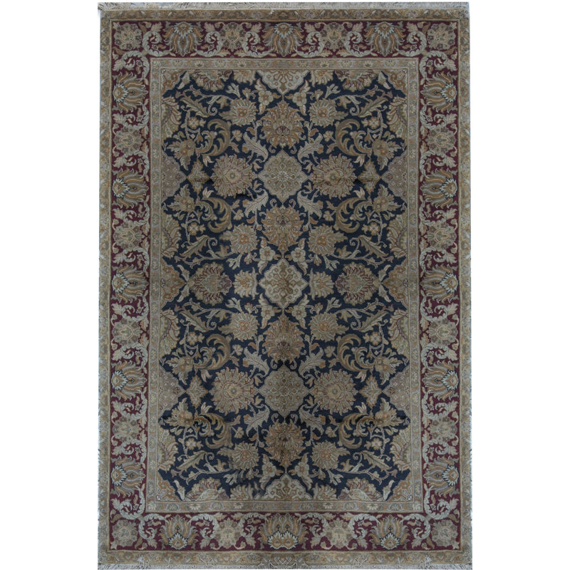 Wool Oriental Area Rug, Rectangle 6'2" x 9'1"