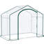 Serre couverte pour amateurs de plantes avec cadre en acier et jardinage transparent