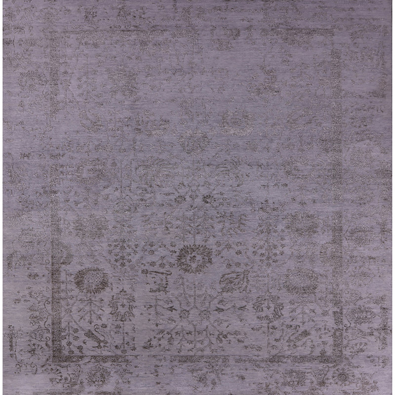 Tapis oriental gris / mauve Shawnta, Rond 7 pi