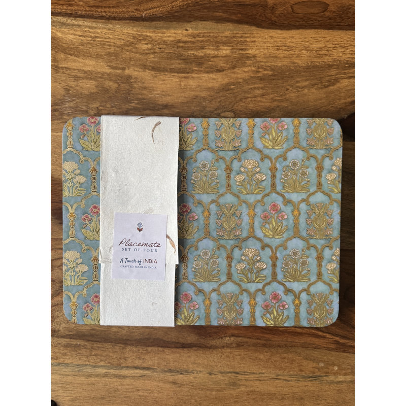 Engineered Wood Floral Rectangle Placemat