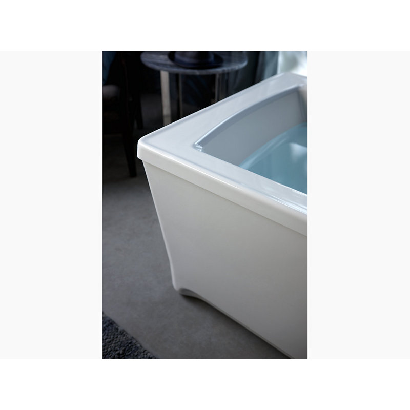 Archer 68" x 32" Freestanding Soaking Acrylic Bathtub, White