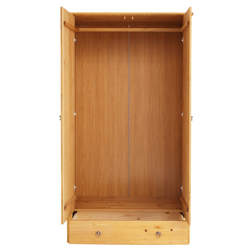 Limnitis 2 Door Solid Wood Wardrobe, Oiled