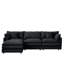 Canapé-lit 3 places confortable avec repose-pieds mobile-46025976