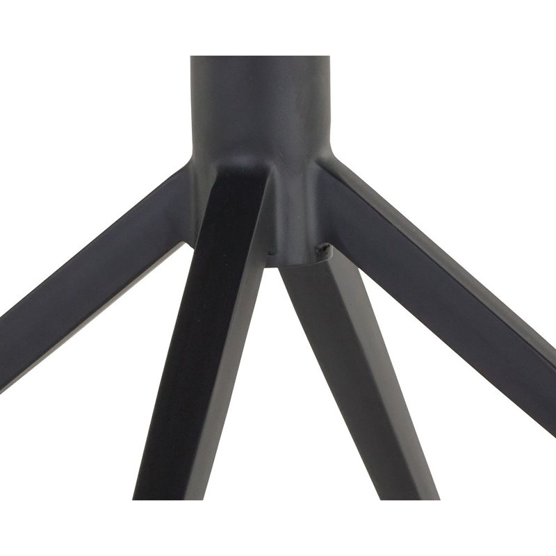 Cassius Upholstered Arm Chair, Black Faux Leather