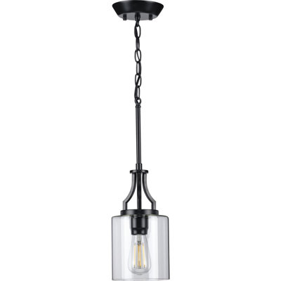 Luminaire suspendu cylindrique à 1 lumière Rumaysa