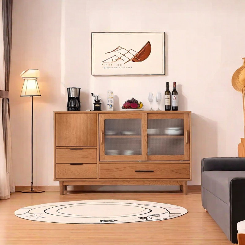 Buffet en bois massif moderne et minimaliste