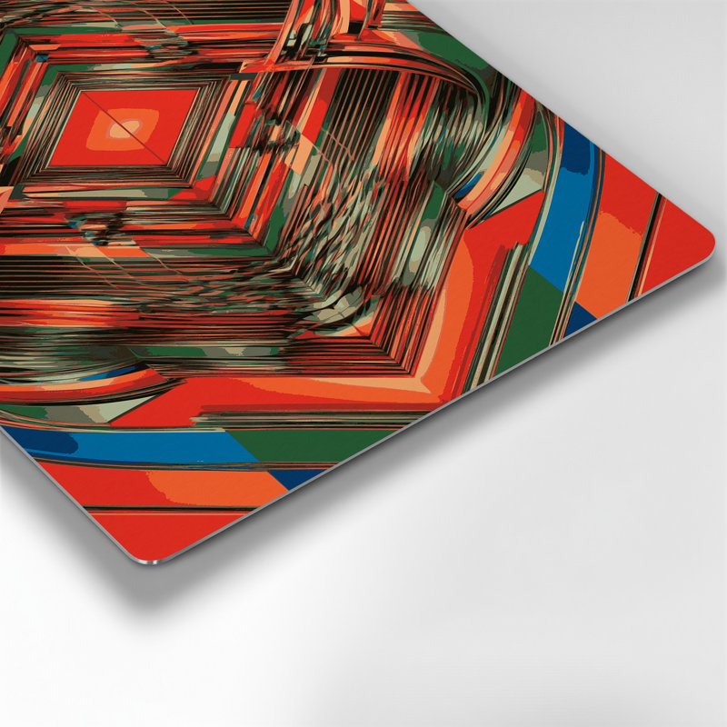 Art mural rouge Op Op 36, H 11 po x l 14 po