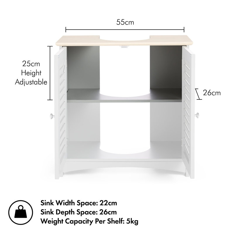 Adja 60cm Single Bathroom Vanity Base Only