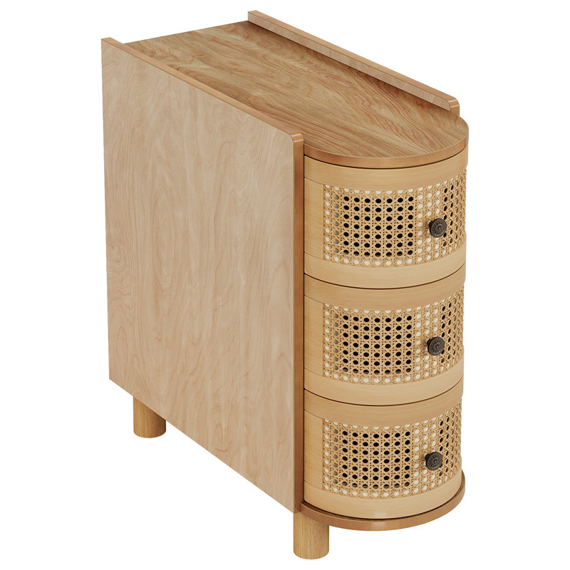 Petite table basse avec table de bout et table d'appoint, Brun