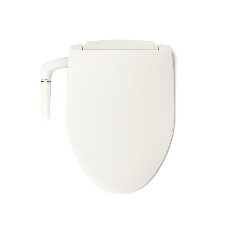 PureWash M250 Elongated Bidet Toliet Seat, Manual Non-Electric Bidets for Existing Toilets, Biscuit