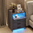 Eaden 3 Drawer Nightstand With Light-954609219