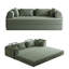 Canapé-lit Boneless de 78,7 po avec tissu chenille et coussins cylindriques-542752768