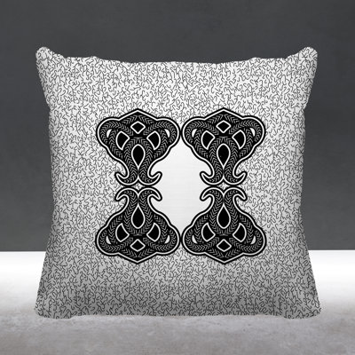 Brockton Black And White Tribal Indoor Pillow Cover