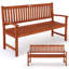 Komal Solid Wood Eucalyptus Outdoor Bench