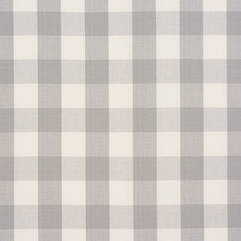 Camden Cotton Check Fabric, Gray