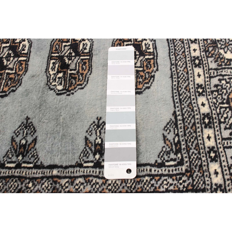 Tapis gris 5 pi 11 po x 7 pi 11 po Finha Peshawar Bokhara