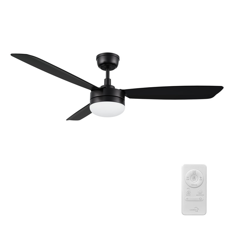 52" Ceiling Fan with Remote and Light Kit Included.