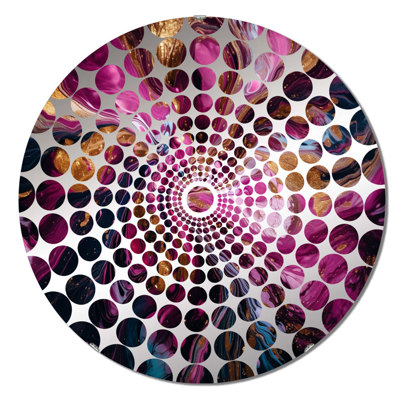 Elisabethe - Miroir décoratif à cercles concentriques, 31,4 po x 31,4 po