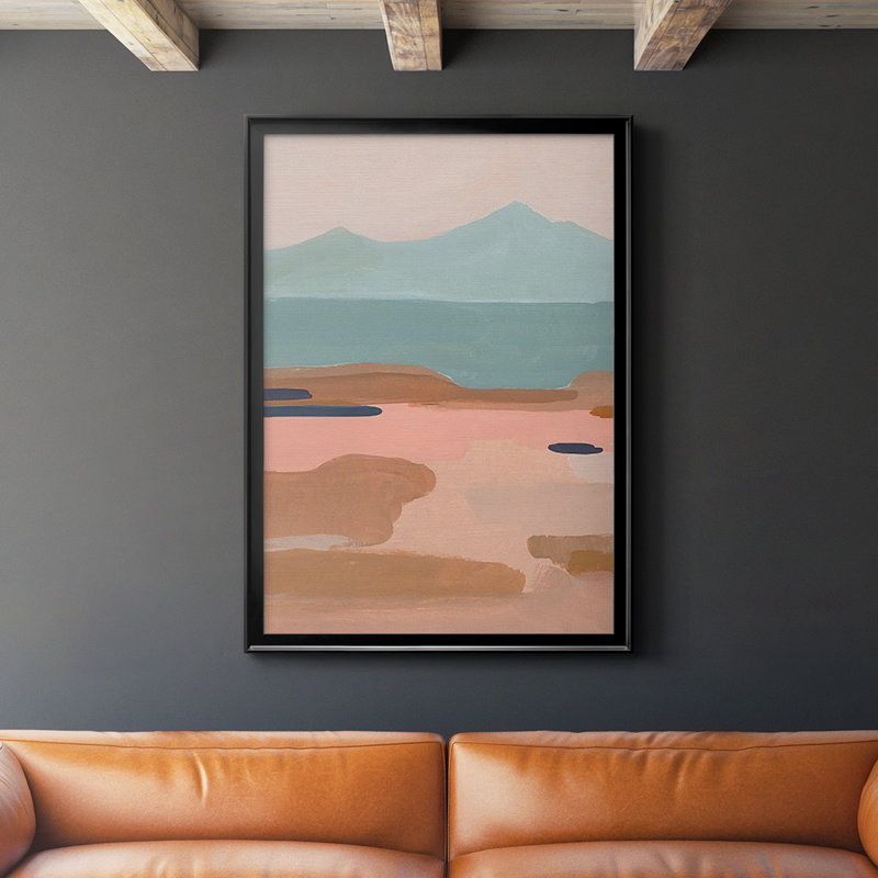 " Desert Sunrise II ", 24.5" H x 18.5" W x 1" D, Black Framed
